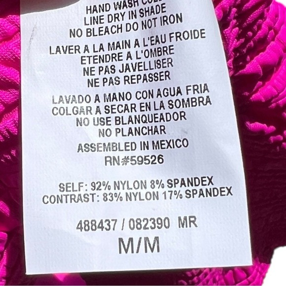 🌻NEW w/tag Becca Hibiscus Textured Adela Hipster Bikini Bottoms Size Medium - Picture 8 of 10